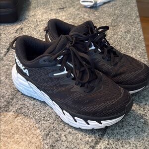 Hoka Black and White Athletic Sneakers Gaviota 4